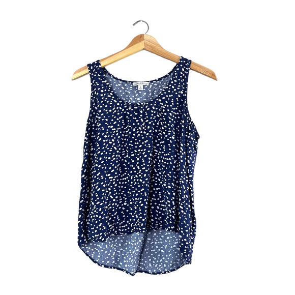Blue Polka Dot J.Crew Mercantile Tank Top M - Picture 1 of 6